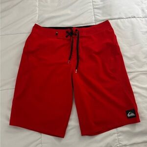 Quiksilver Red Board Shorts Quick-Dry Swimwear